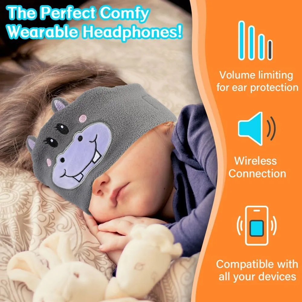 Kids Wireless Headphones, Over Ear Headphones for Children & Toddlers, with Thin Speakers & Super Soft Fleece Headband (Fox)