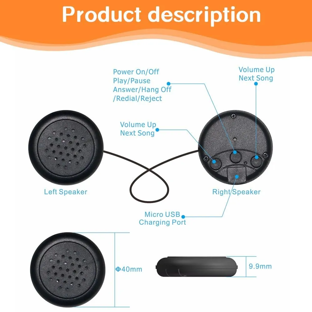 Kids Wireless Headphones, Over Ear Headphones for Children & Toddlers, with Thin Speakers & Super Soft Fleece Headband (Fox)