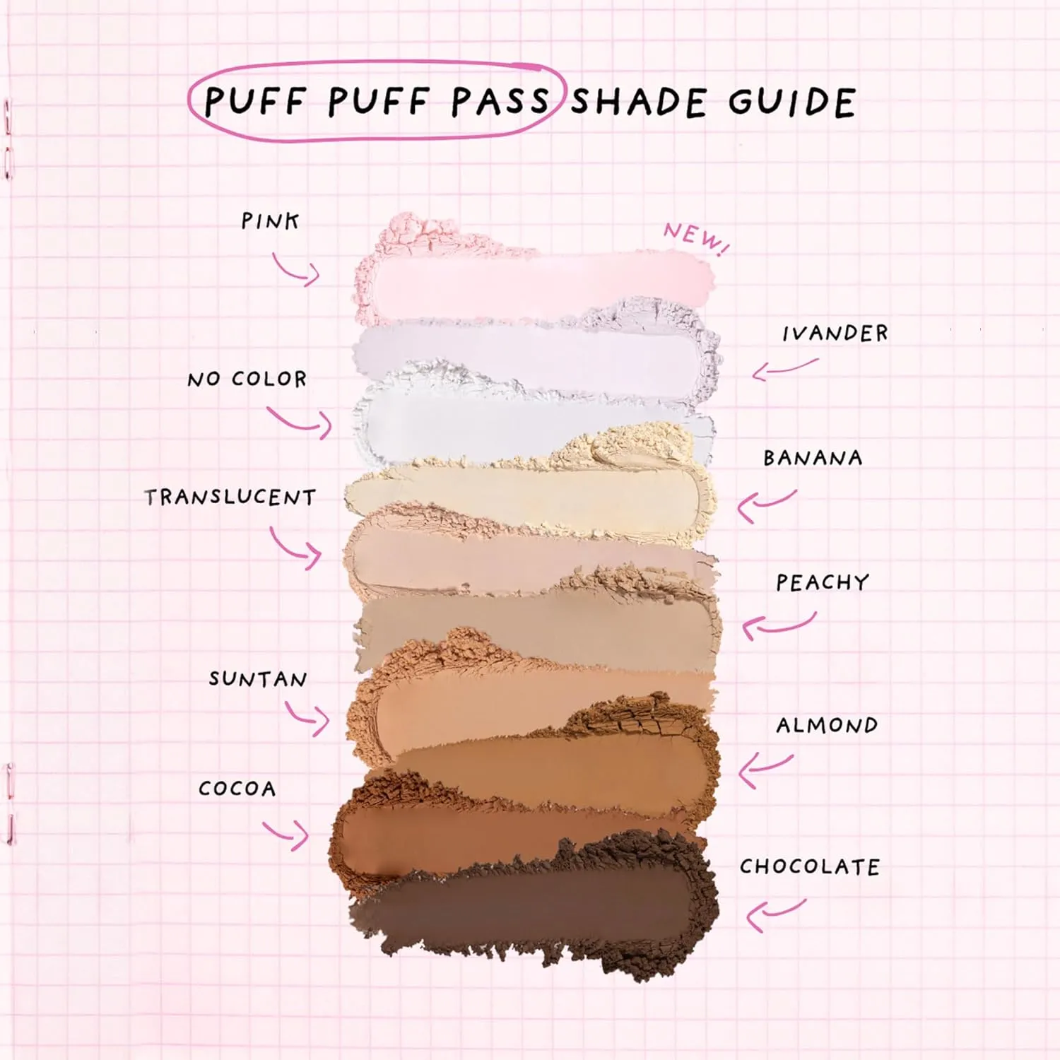 Kimchi Chic Beauty Puff Puff Pass Set and Bake Setting Powder for Makeup, Extra Fluffy Loose Face Powder Poof, Soft Natural Face Makeup for Uneven Skin Tone, 04 Peachy