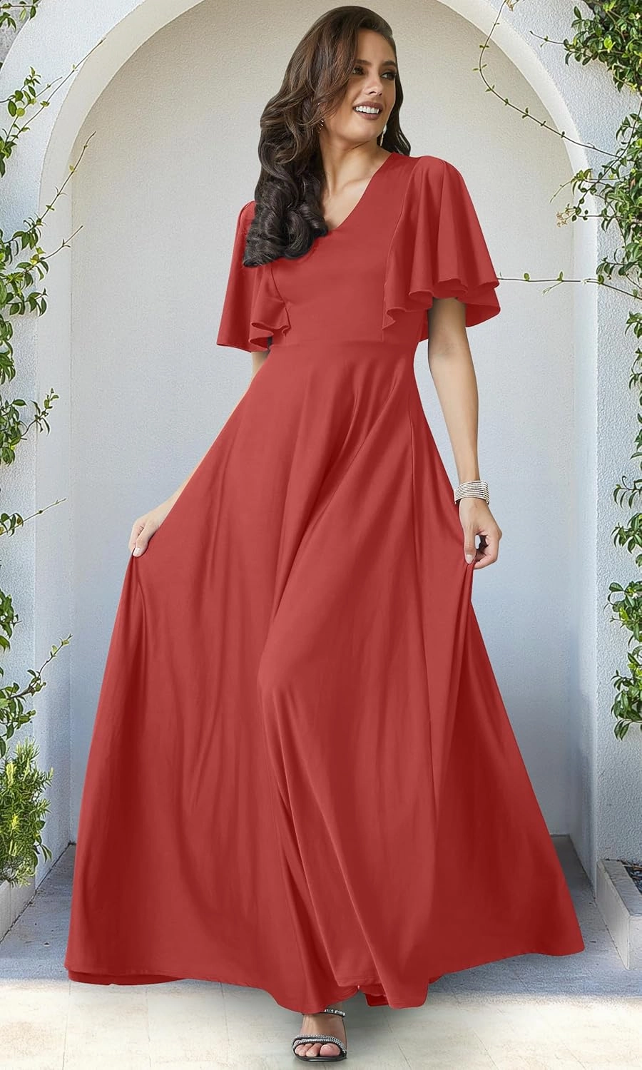 KOH KOH Womens Long Elegant Bridesmaid Evening Cocktail Modest Maxi Dress
