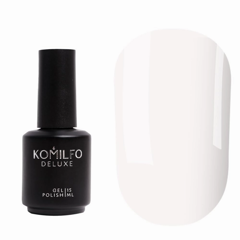 Komilfo Color Base 8ml White Red Milky, Medium density, self-leveling. Fast coverage. Soft, flesh-colored shades, Long -lasting up to 21 days, Nail Gel Polish Led Uv (Base Milky White, 15ml)