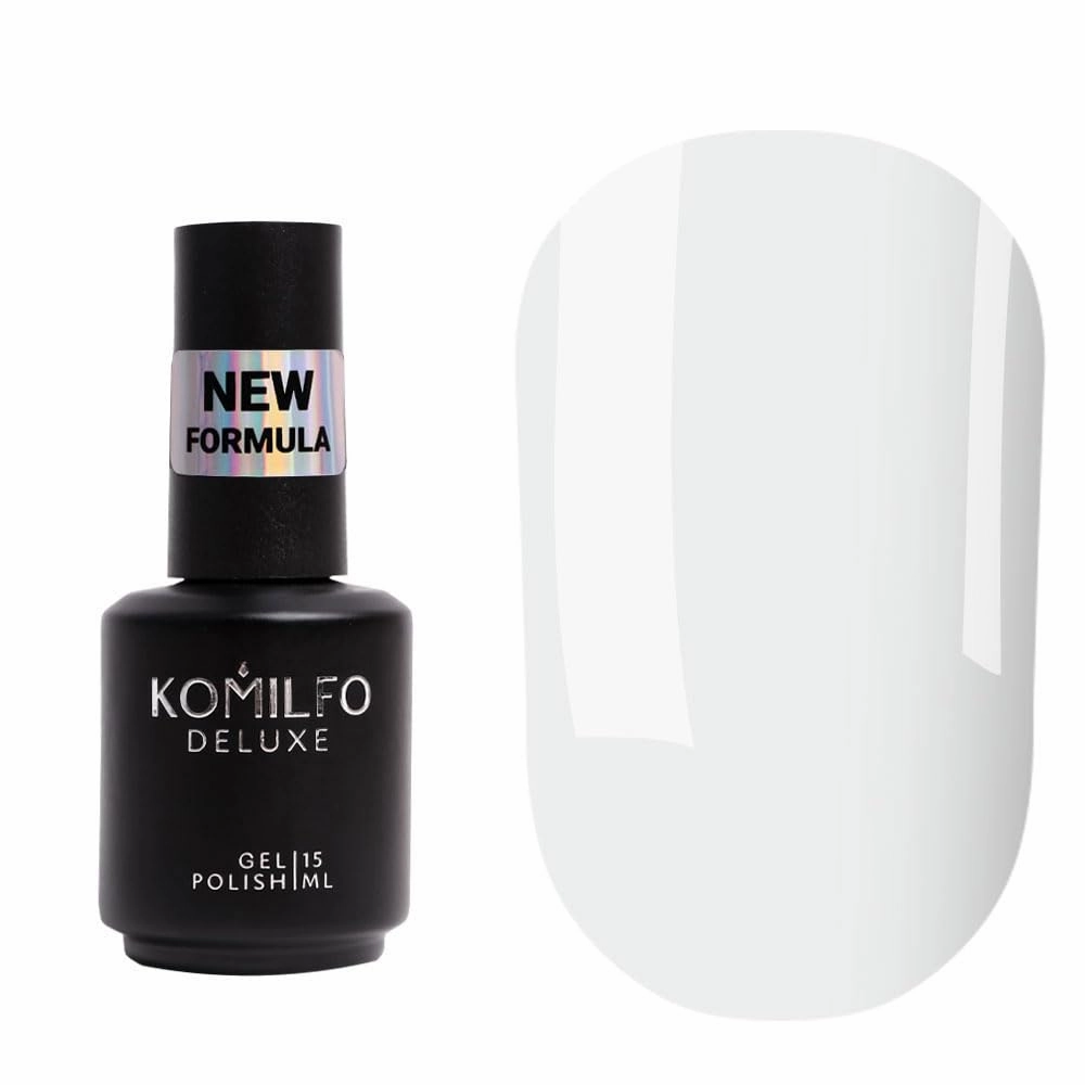 Komilfo Color Base 8ml White Red Milky, Medium density, self-leveling. Fast coverage. Soft, flesh-colored shades, Long -lasting up to 21 days, Nail Gel Polish Led Uv (Base Milky White Intense, 15ml)