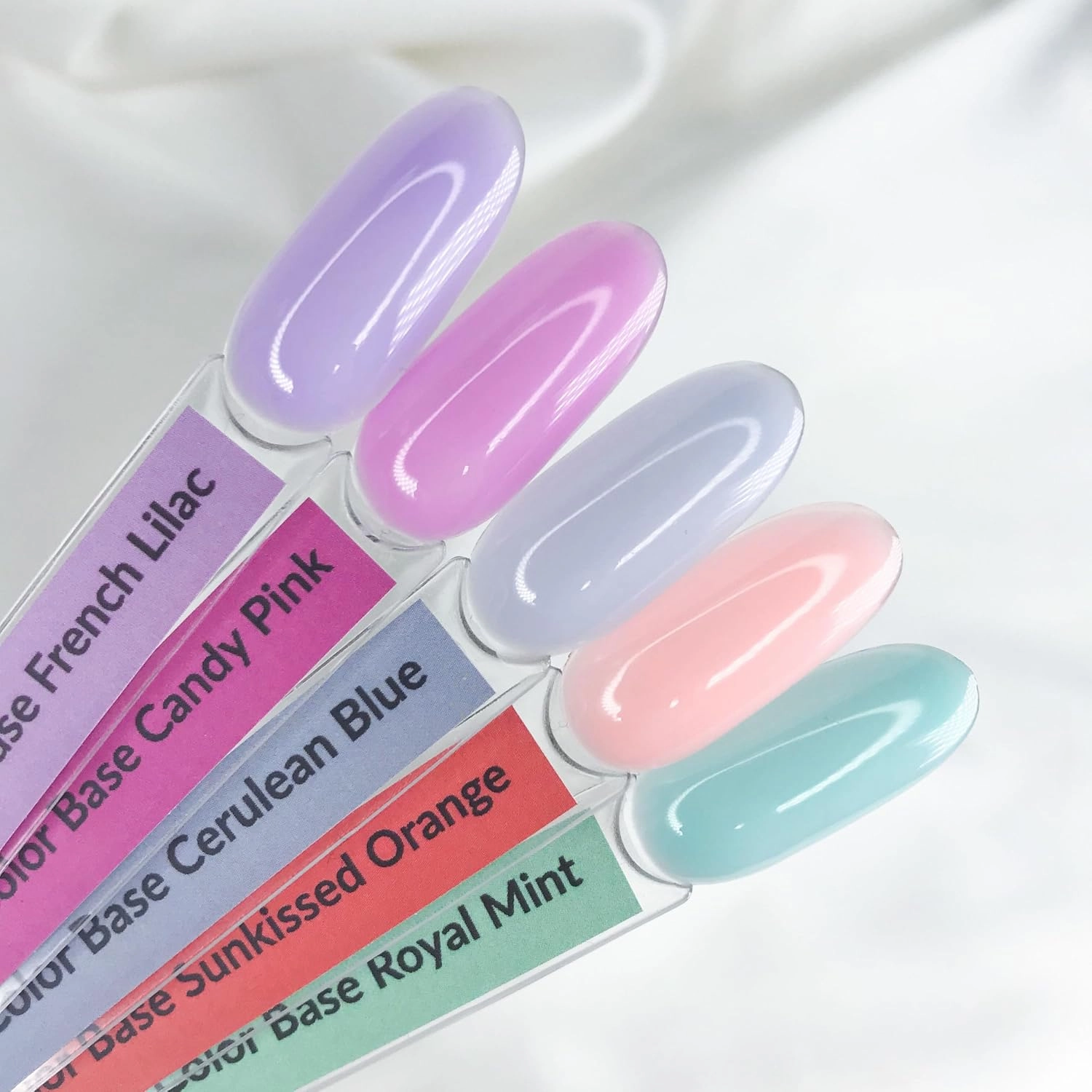 Komilfo Color Base 8ml White Red Milky, Medium density, self-leveling. Fast coverage. Soft, flesh-colored shades, Long -lasting up to 21 days, Nail Gel Polish Led Uv (Color Base French Lilac, 8ml)