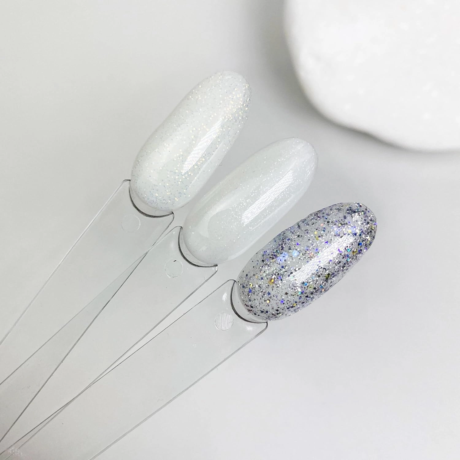 Komilfo Color Base Coat, self-leveling. Long-lasting Nail Gel Polish Led Uv (Base Milky White Intense, 30ml)