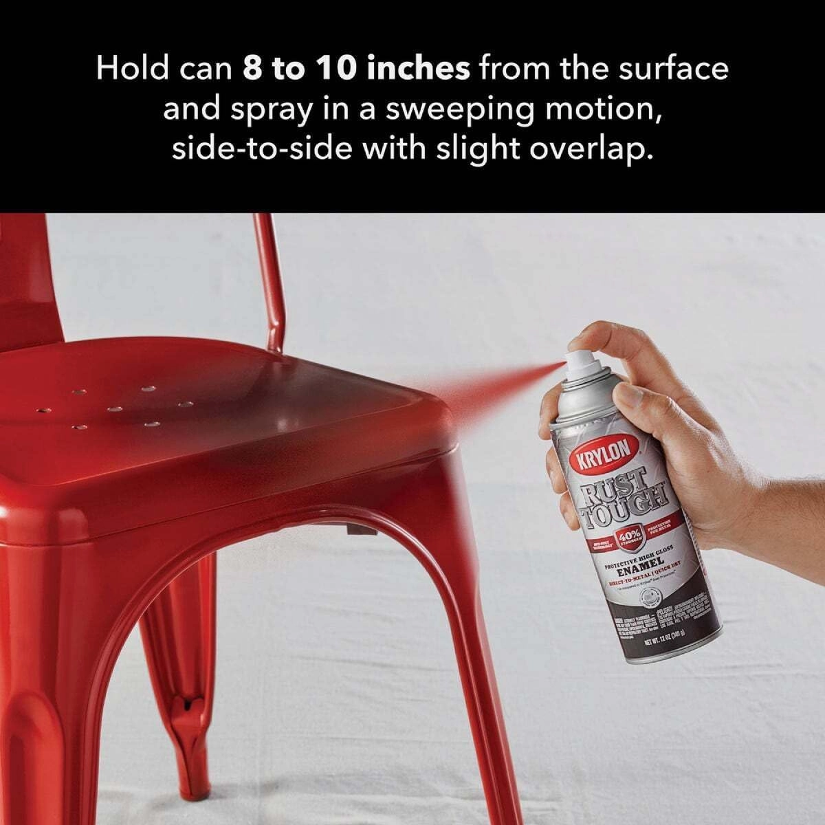 Krylon K09230007 'Rust Tough' Cherry Red Rust Preventive Enamel - 12 oz. Aerosol