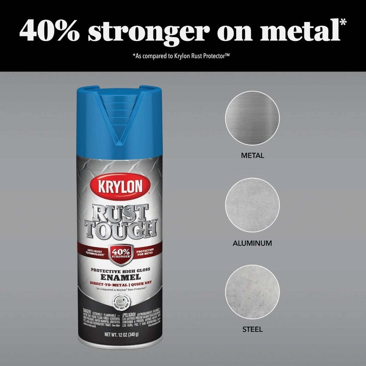 Krylon K09230007 'Rust Tough' Cherry Red Rust Preventive Enamel - 12 oz. Aerosol
