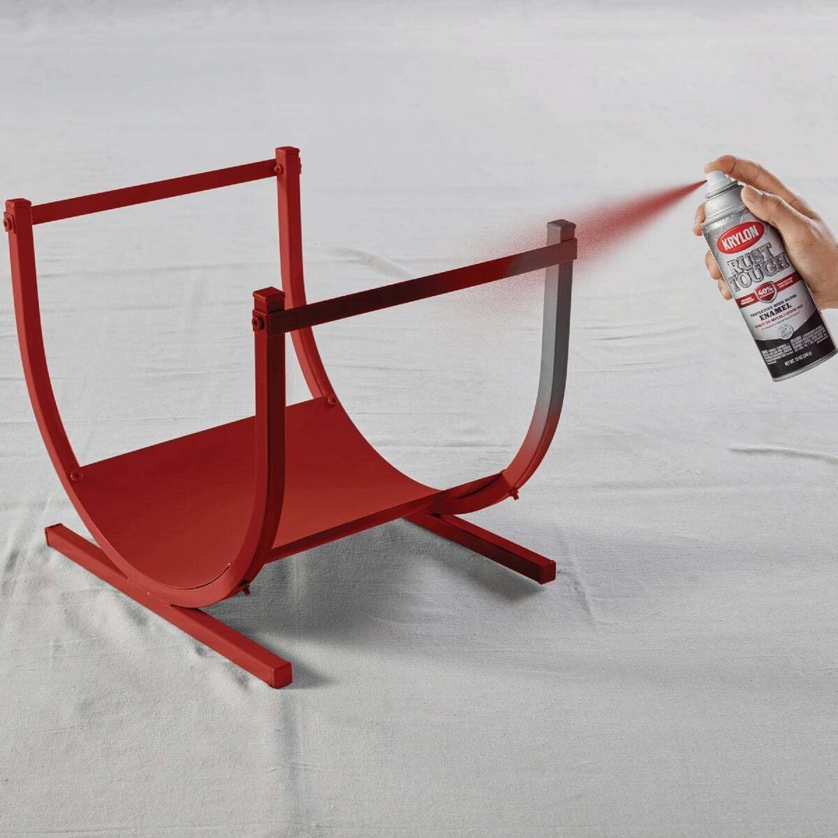 Krylon K09230007 'Rust Tough' Cherry Red Rust Preventive Enamel - 12 oz. Aerosol