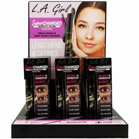 L.A. Girl Super Charged Mascara - Wholesale Display 18 Units (GPD521)