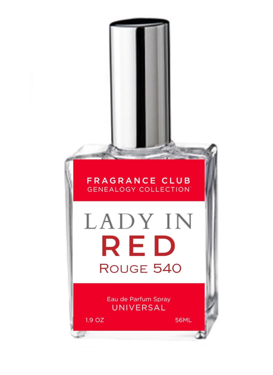 Lady In Red Rouge 540, 1.9 oz. EDP, Inspired by Baccarat Rouge 540, Long Lasting Parfum with jasmine, amber woods and orange oil is the perfect universal scent.
