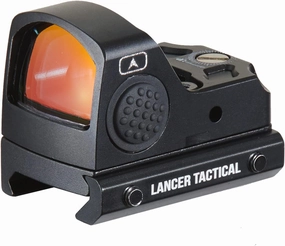 Lancer Tactical Mi-cro Red Dot Airsoft Sight w/Riser Mount Comptiable with Knightshade (Color: Black)