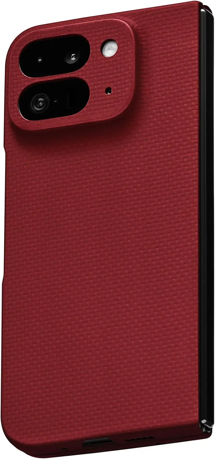 Latercase | Compatible with Pixel 9 Pro Fold | Crimson | Durable Pixel 9 Pro Fold Phone Case | 0.6mm Thin Aramid Fiber, 10 Grams, Precision Lasercut, Full Camera Protection, Nonslip Matte Finish