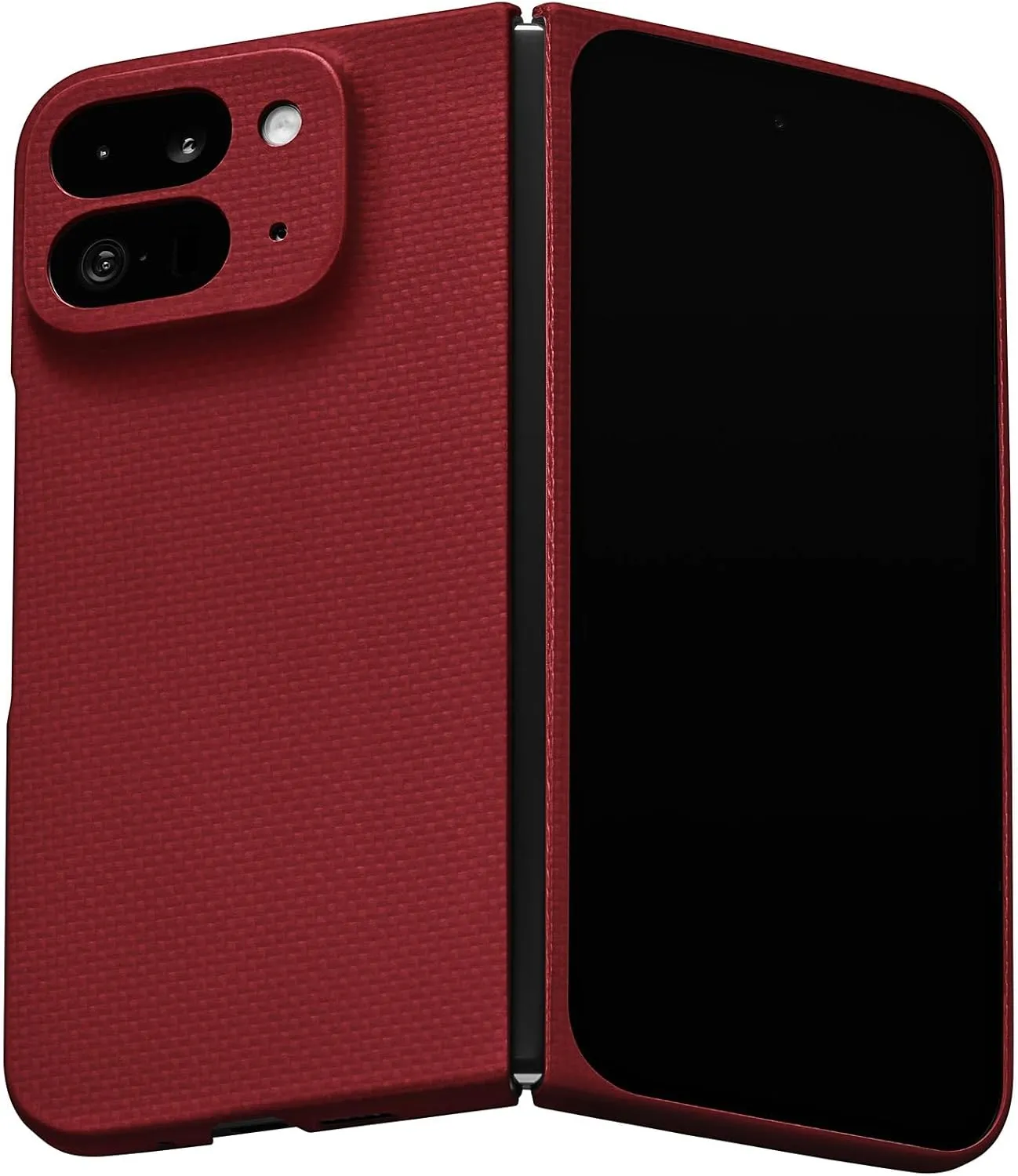 Latercase | Compatible with Pixel 9 Pro Fold | Crimson | Durable Pixel 9 Pro Fold Phone Case | 0.6mm Thin Aramid Fiber, 10 Grams, Precision Lasercut, Full Camera Protection, Nonslip Matte Finish