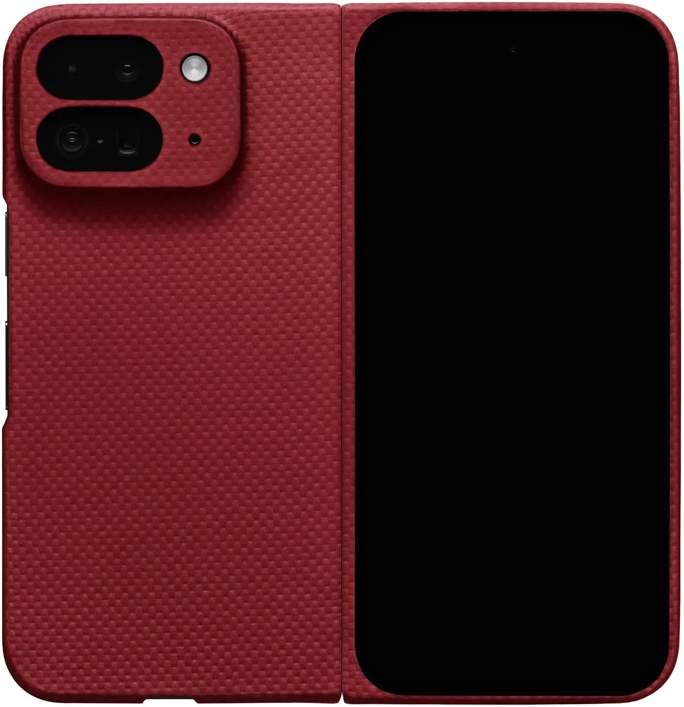 Latercase | Compatible with Pixel 9 Pro Fold | Crimson | Durable Pixel 9 Pro Fold Phone Case | 0.6mm Thin Aramid Fiber, 10 Grams, Precision Lasercut, Full Camera Protection, Nonslip Matte Finish