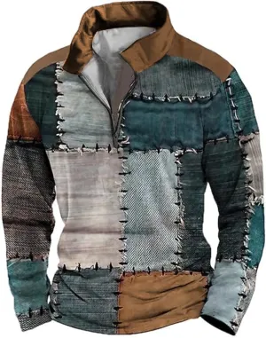 LCMTWX St Patrick's Day Shirt Men Mens Vintage Sweatshirt 2024 Large Size Sweater Men's Pullover Sweaters Long Sleeve Shirt