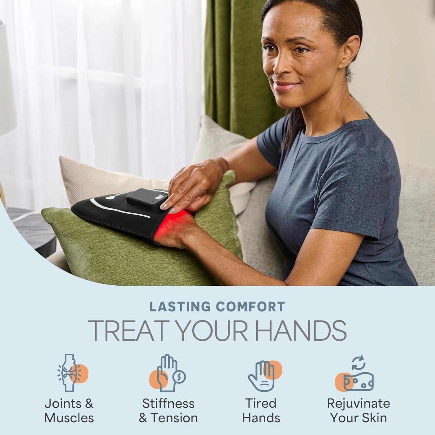 Lifepro Red Light Therapy Foot and Ankle Wrap, Comfortable and Portable, One-Size-Fits-All, 2 Effective Wavelengths, Invisible Near-Infrared Red Light Therapy Glove for Joints, Muscles and Stiffness