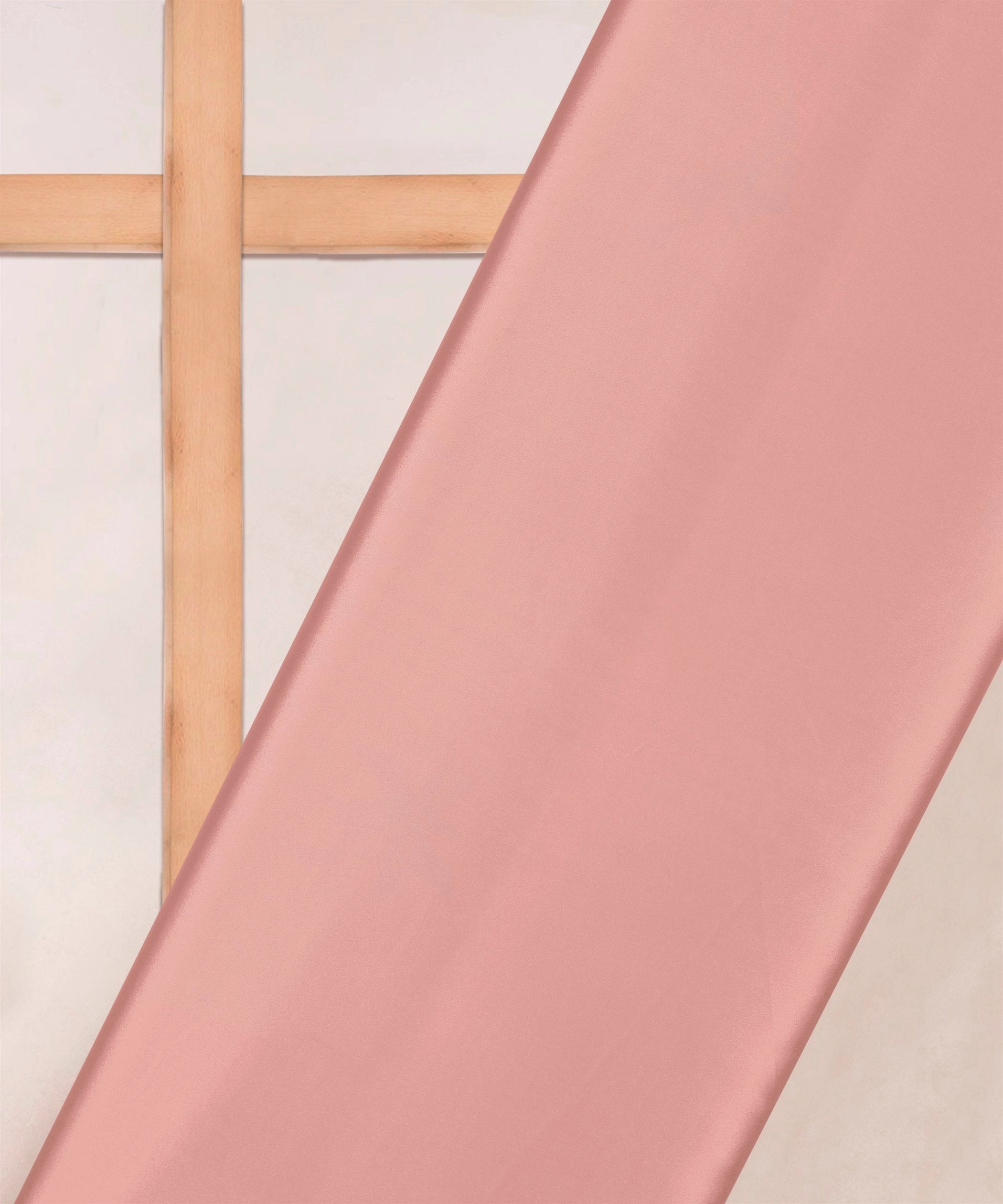 Light Peach Plain Dyed Crepe Fabric