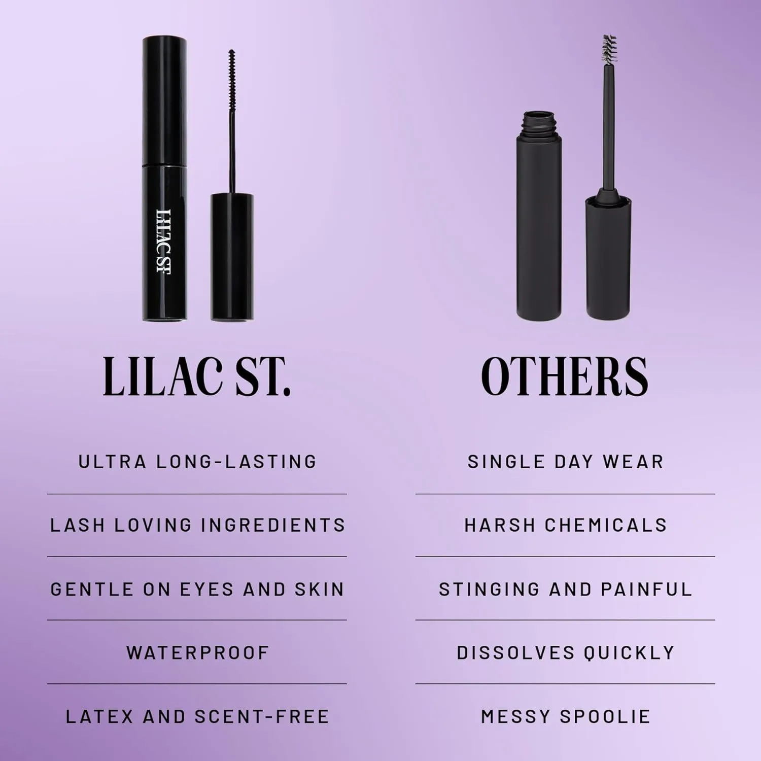 Lilac St - Eternal Bond (Black) - Lash Cluster Glue - Quick Dry Formula - Mini Mascara Wand Applicator - Strong & Flexible Hold - Waterproof - Sensitive Eyes Safe - Cruelty Free, Vegan, Women Founded