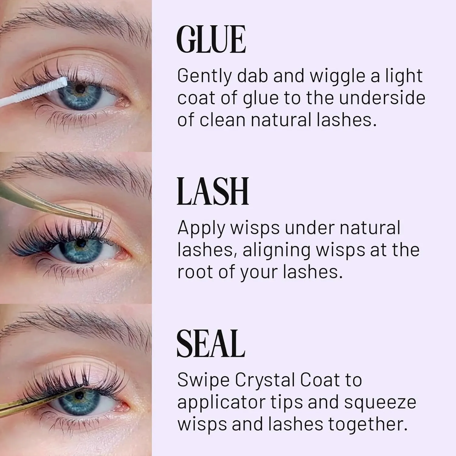 Lilac St - Eternal Bond (Black) - Lash Cluster Glue - Quick Dry Formula - Mini Mascara Wand Applicator - Strong & Flexible Hold - Waterproof - Sensitive Eyes Safe - Cruelty Free, Vegan, Women Founded