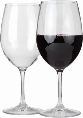 Lily's Home Unbreakable Cabernet and Merlot Bordeaux Red Wine Glasses, Made of Shatterproof Tritan Plastic, for Indoor and Outdoor Use, Reusable and Crystal Clear 20 oz. Each, Set of 2