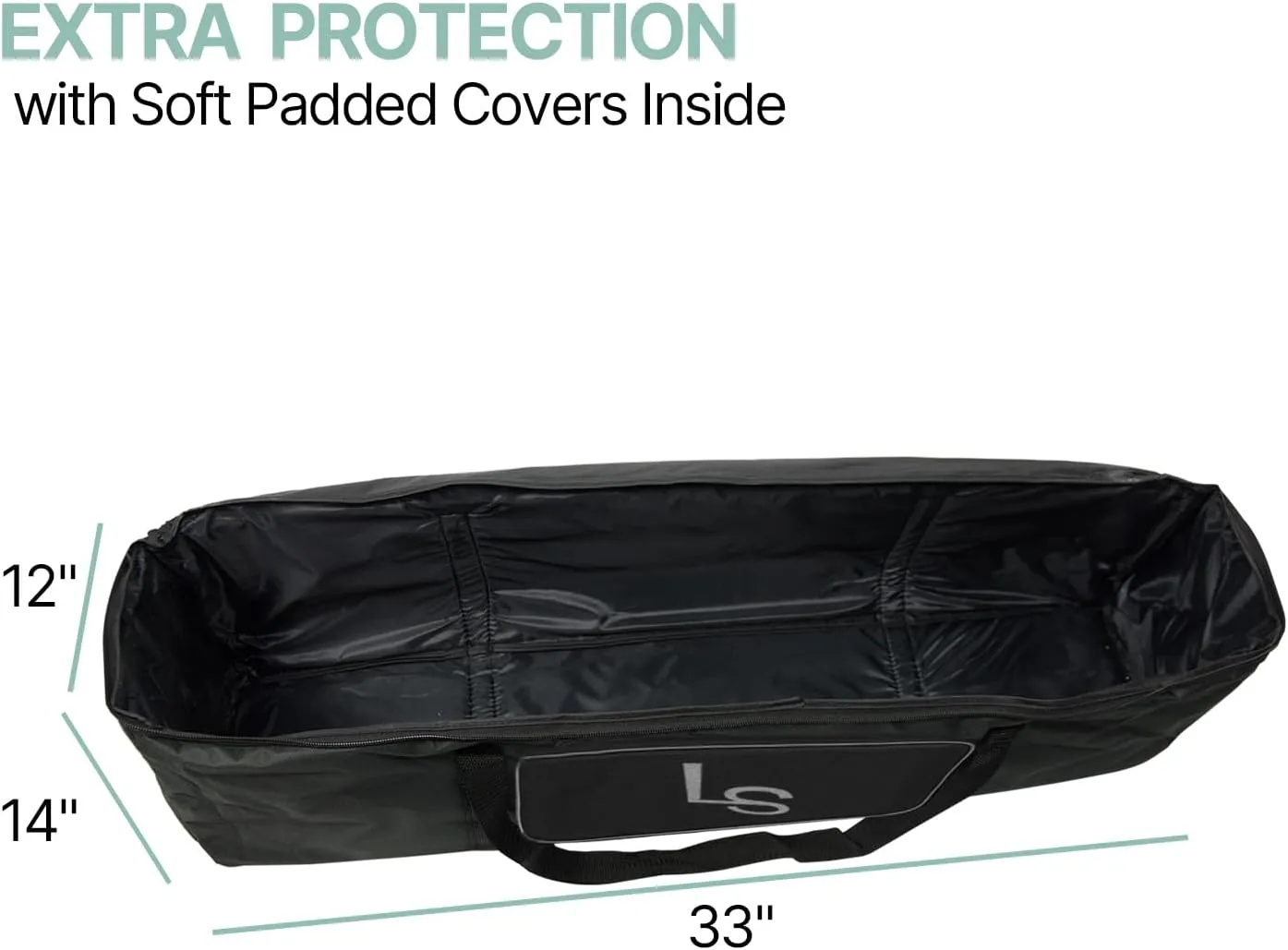 LimoStudio 33 x 12 x 14 inch (L x W x H) Soft Frame, Photo Equipment Extra Large Carry Bag, Hand Strap, Front Pocket, Thick Padded Soft Cushion Storage Protection, Foldable Collapsible Case, AGG3425