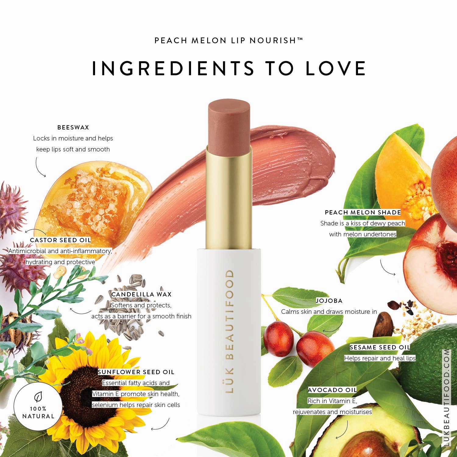 Lip Nourish Lipstick - Peach Melon
