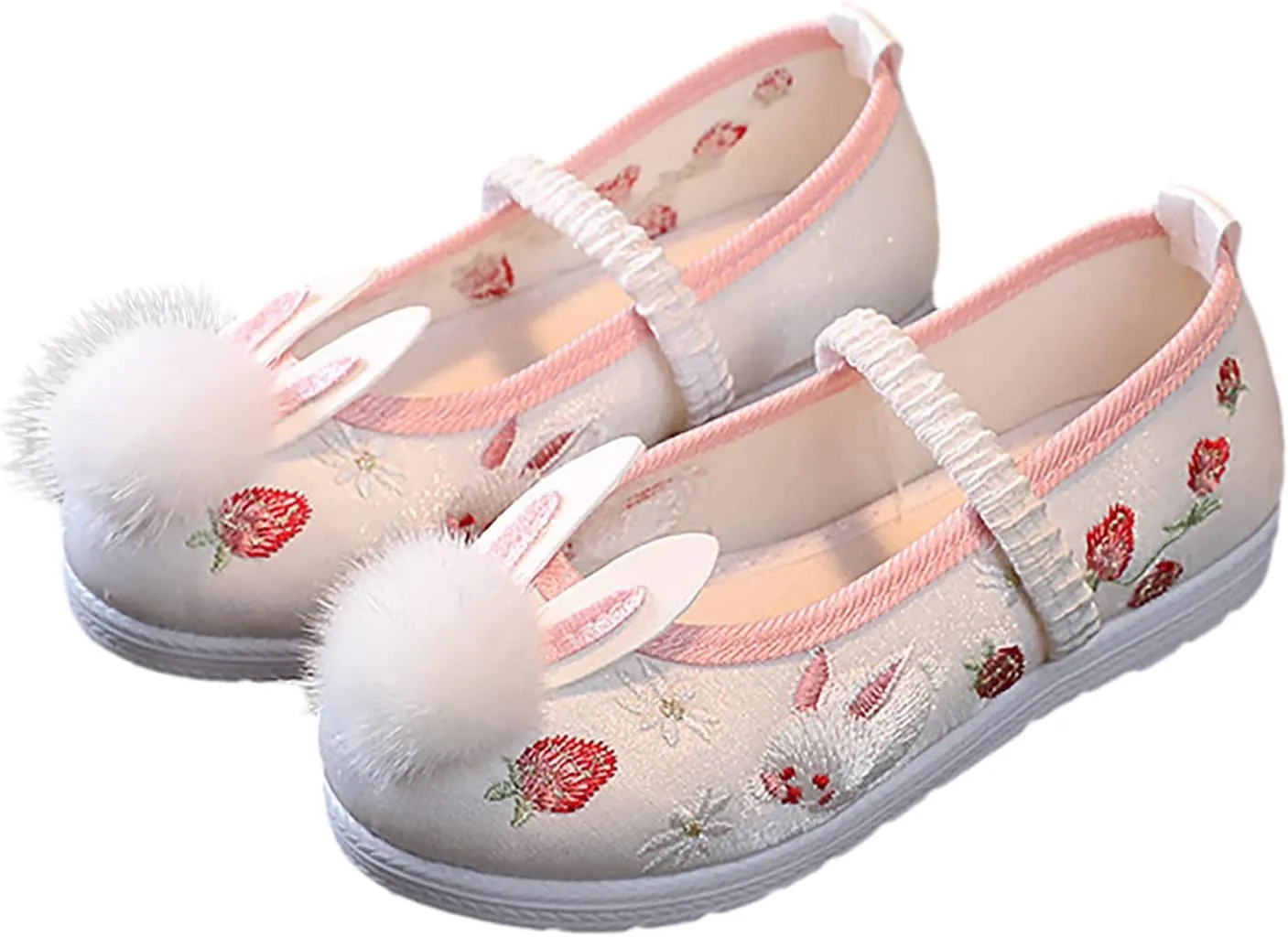 Little Kid Girls Traditional Embroidered Hanfu Shoes Children's Fashionable Antiquity Performance Cloth Shoes