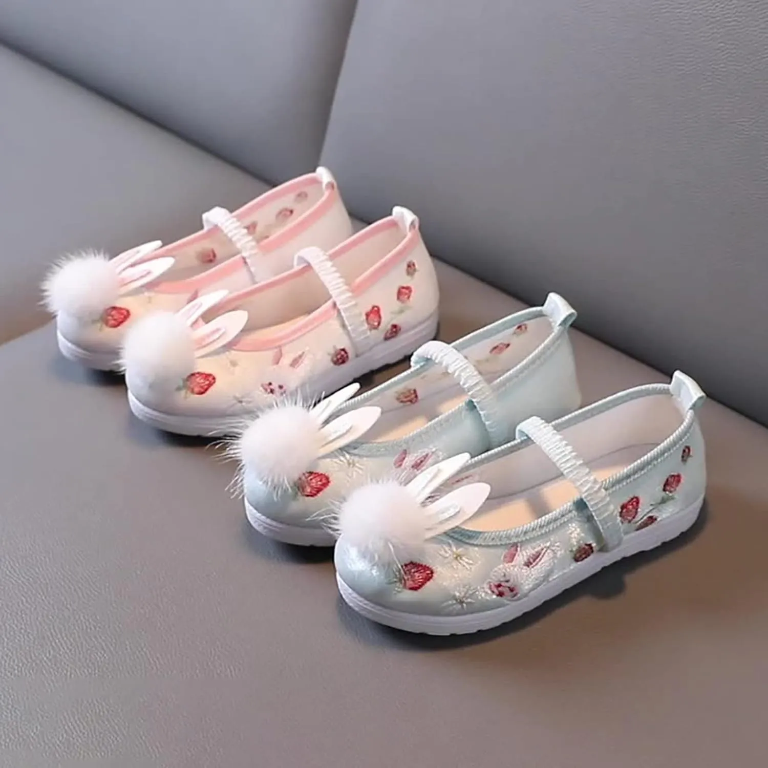 Little Kid Girls Traditional Embroidered Hanfu Shoes Children's Fashionable Antiquity Performance Cloth Shoes