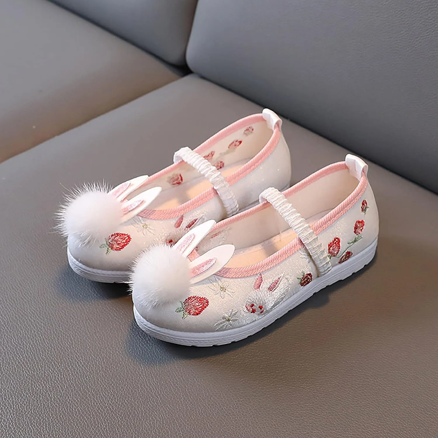 Little Kid Girls Traditional Embroidered Hanfu Shoes Children's Fashionable Antiquity Performance Cloth Shoes