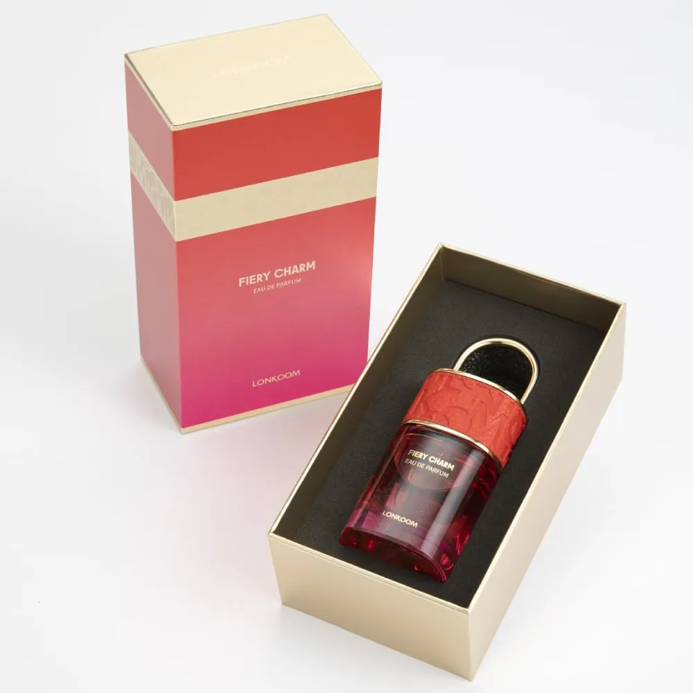 LOCK Fiery Charm Perfume for Women, 1.7 Fl Oz/50ml Eau De Parfum Spray Long-Lasting Fragrance, Floral Fruity Notes of Passionfruit, Grapefruit, Pineapple, Tangerine, Strawberry, Musk
