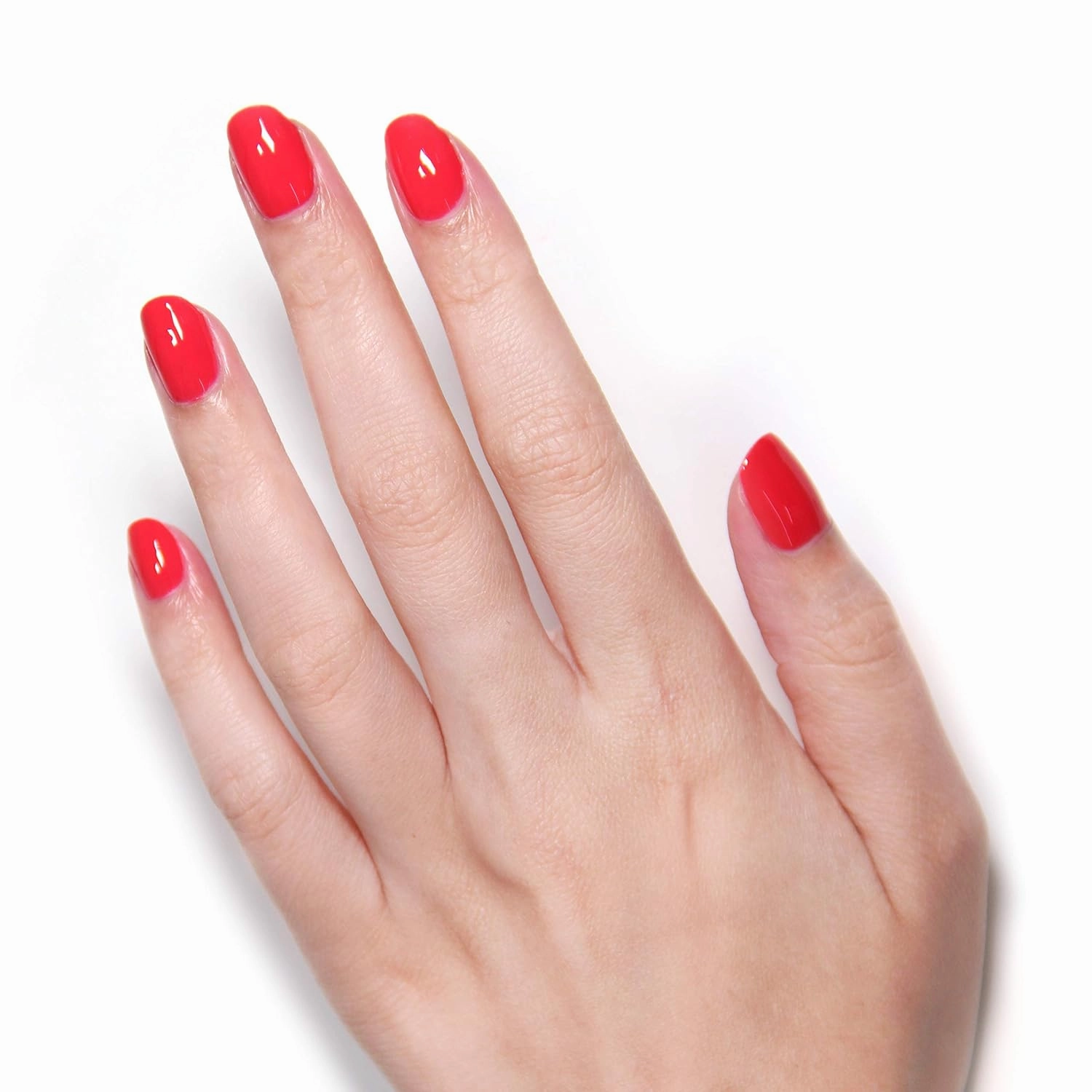 LONDONTOWN UV/LED Gel Nail Polish - Long Lasting, Chip Resistant High Shine Color - Glossy Shimmery Red Orange, 12ml/.40fl oz