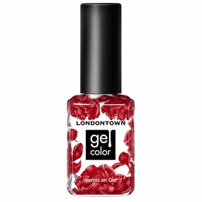 LONDONTOWN UV/LED Gel Nail Polish - Long Lasting, Chip Resistant High Shine Color - Glossy Shimmery Red Orange, 12ml/.40fl oz