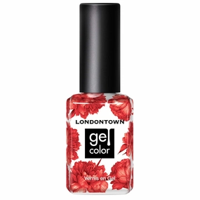 LONDONTOWN UV/LED Gel Nail Polish - Long Lasting, Chip Resistant High Shine Color - Glossy Shimmery Red Orange, 12ml/.40fl oz