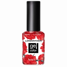 LONDONTOWN UV/LED Gel Nail Polish - Long Lasting, Chip Resistant High Shine Color - Glossy Shimmery Red Orange, 12ml/.40fl oz
