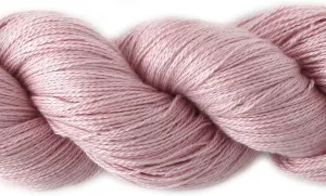Lotus Yarns Silky Cashmere Fingering Weight Knitting Yarn Skein Shiny Soft and Breathable Crochet Yarn, Great for Shawl, Scarves, Top and Craft Projects (04-Light Pink)