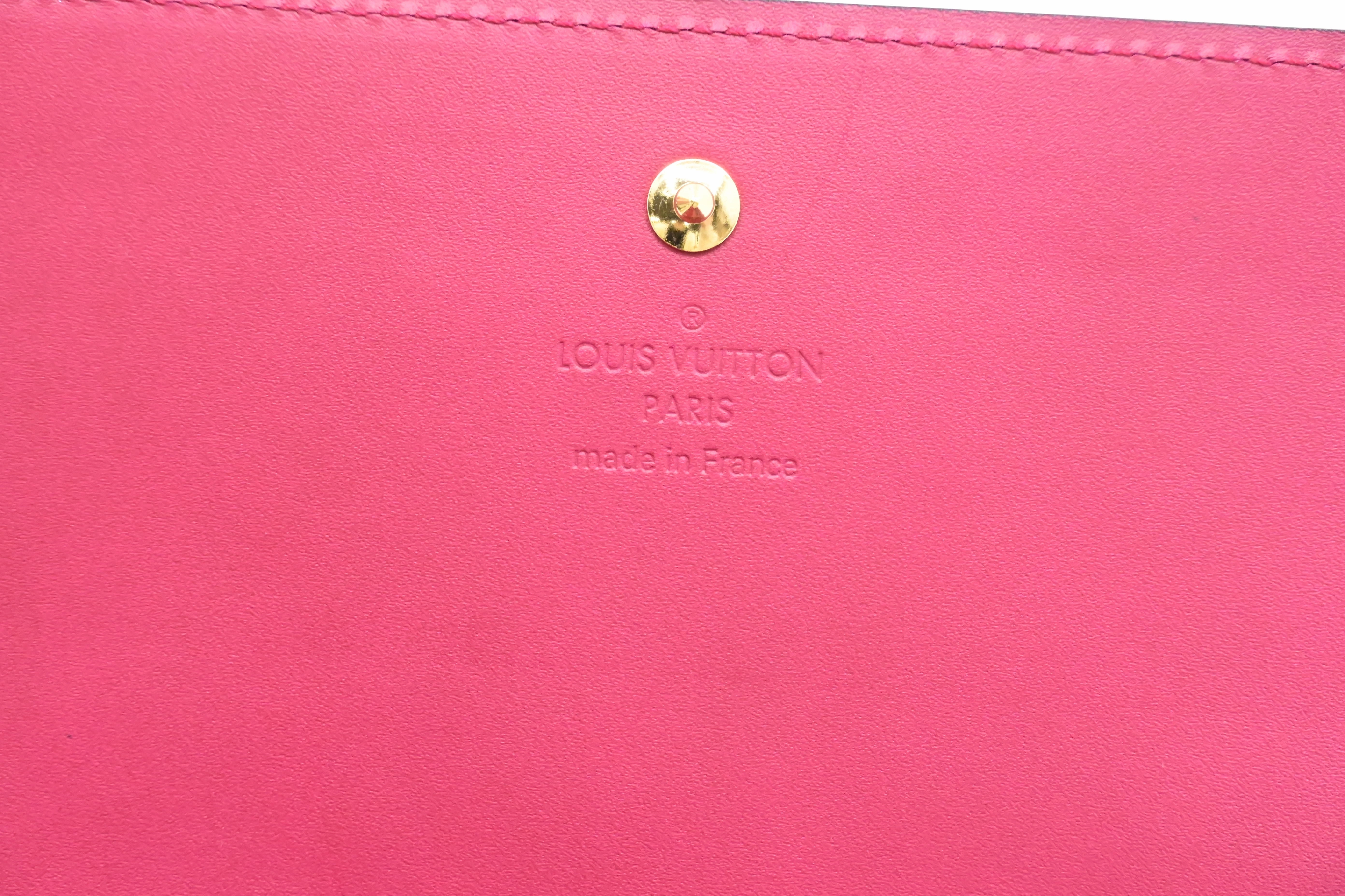 Louis Vuitton Wallet on Chain in Rose Pop Vernis Leather