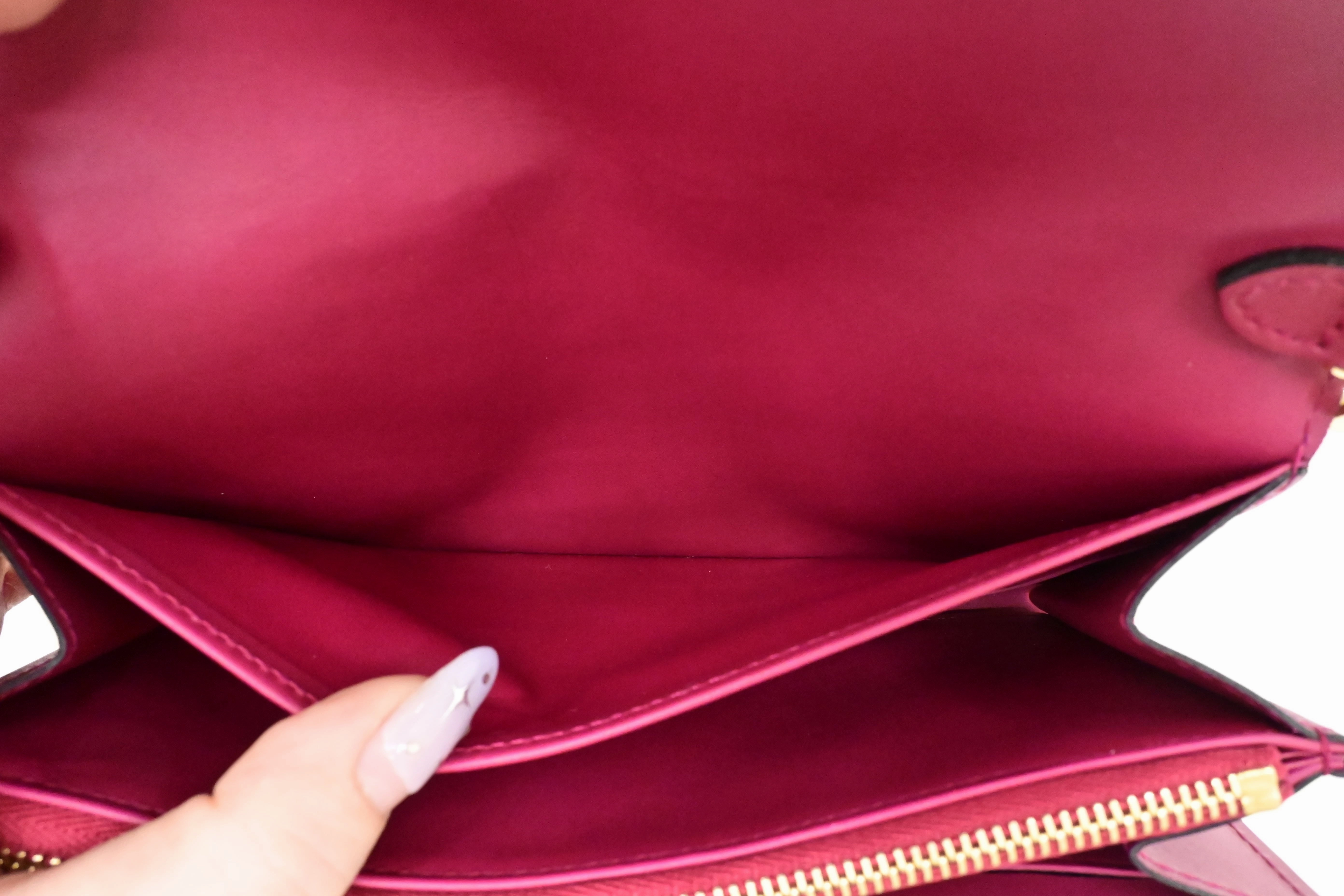 Louis Vuitton Wallet on Chain in Rose Pop Vernis Leather