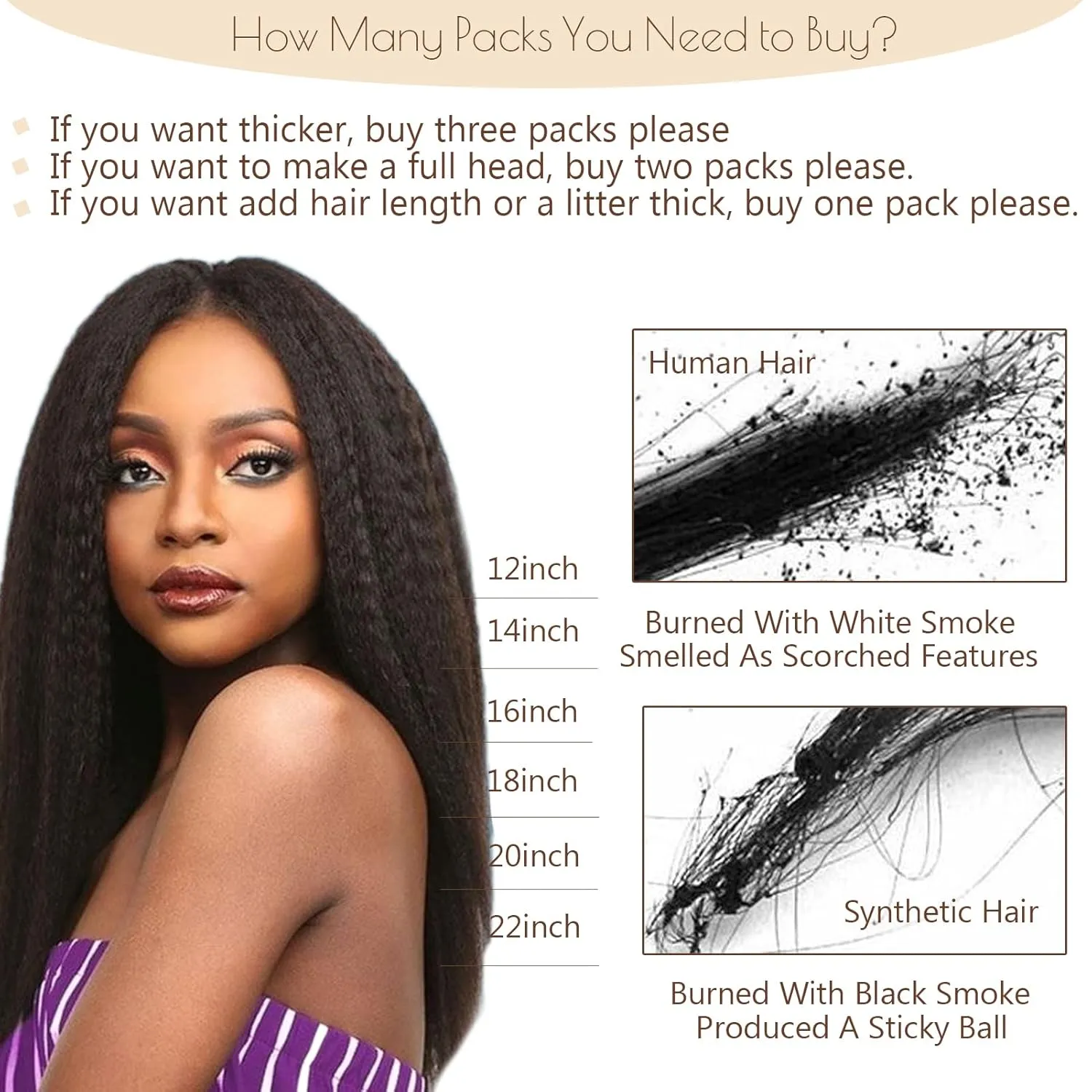 Loxxy Kinky Yaki Straight Clip in Hair Extensions Real Human Hair Big Volume Soft Natural Hair Clip ins For Balck Women Double Weft Full Head 7 Pieces 120Gram 16Inch