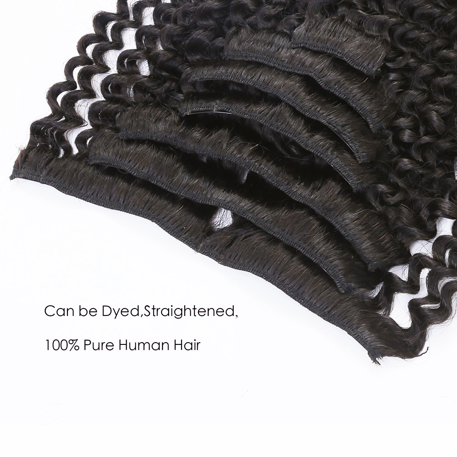 Loxxy Kinky Curly Clip in Human Hair Extensions 3B 3C Kinky Clip Ins Nutural Black Color 8A Afro Kinkys Curly Hair Extensions Clip For Black Women In Double Wefts Real Remy Hair,120G,10 Inch