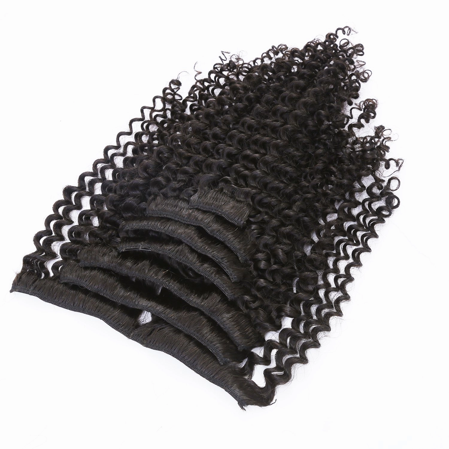 Loxxy Kinky Curly Clip in Human Hair Extensions 3B 3C Kinky Clip Ins Nutural Black Color 8A Afro Kinkys Curly Hair Extensions Clip For Black Women In Double Wefts Real Remy Hair,120G,10 Inch