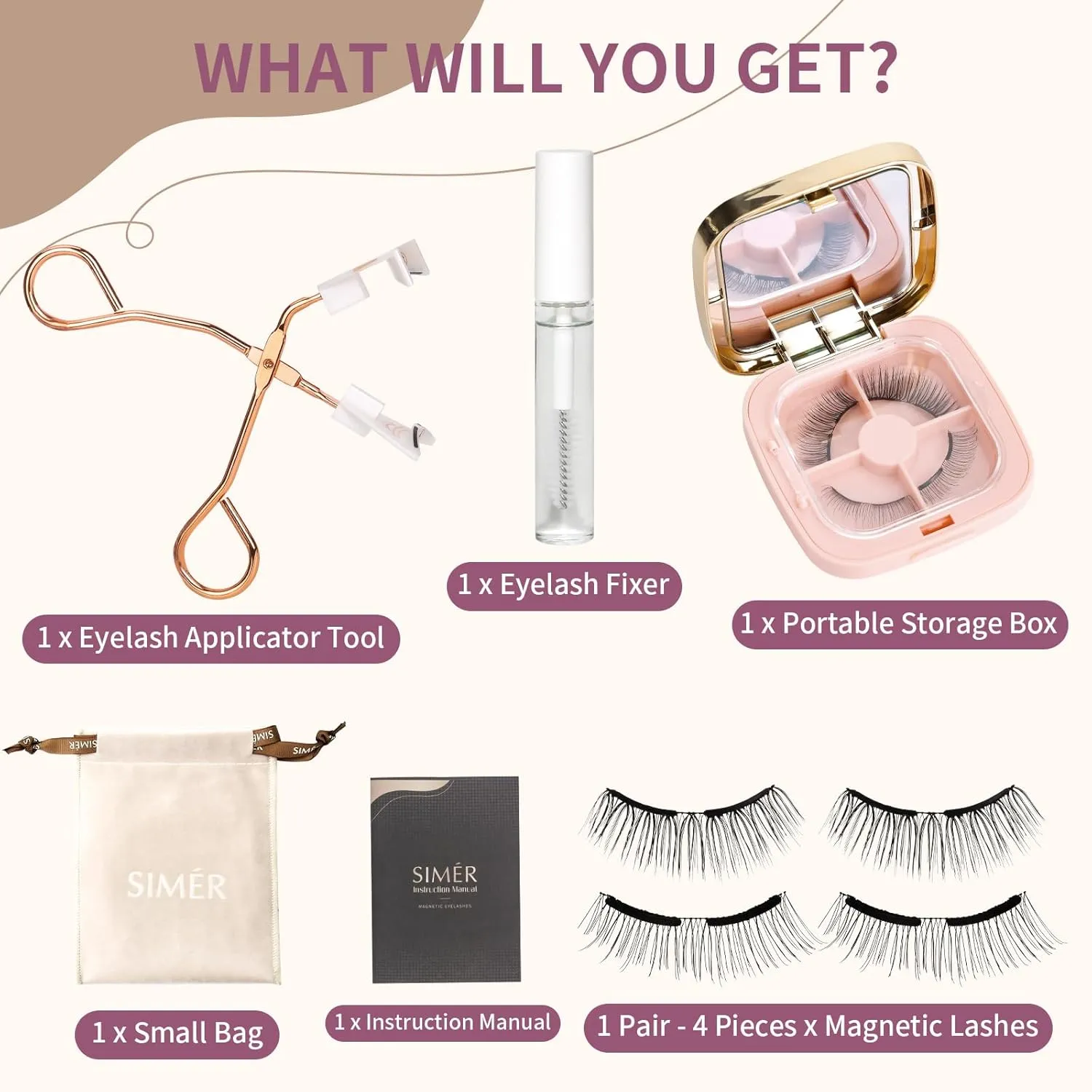 Magnetic Eyelashes without Eyeliner, Dual Magnets Eyelashes with Applicator, 4D Reusable Magnetic Lashes NO Eyeliner or Glue Needed, Soft Natural Look Easy to Wear
