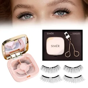 Magnetic Eyelashes without Eyeliner, Dual Magnets Eyelashes with Applicator, 4D Reusable Magnetic Lashes NO Eyeliner or Glue Needed, Soft Natural Look Easy to Wear