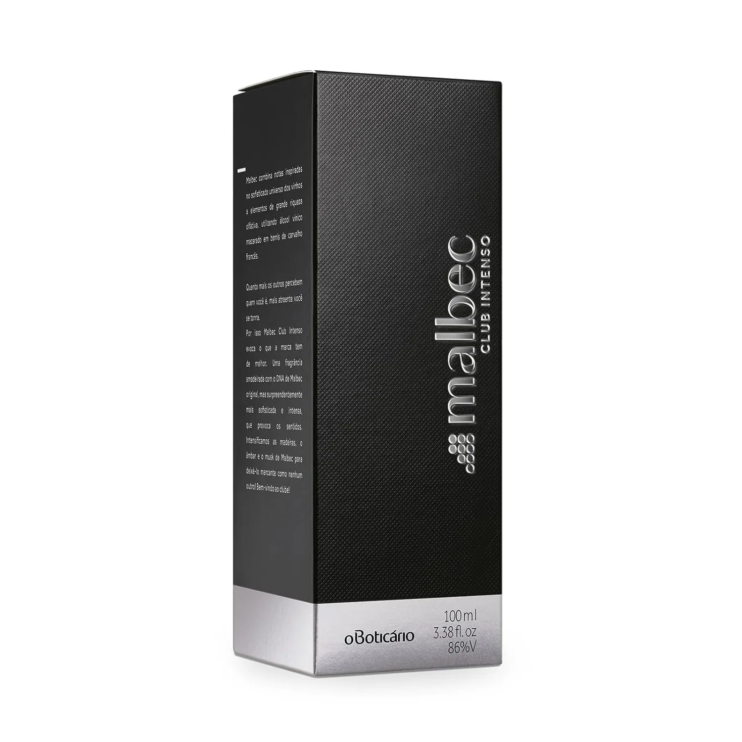 Malbec Intenso Eau De Toilette by O Boticário, Cologne For Men, Long Lasting Men's Fragrance, French Oak Barrel-Aged Red Wine & Woody Fresh Scent, 3.4 Ounce