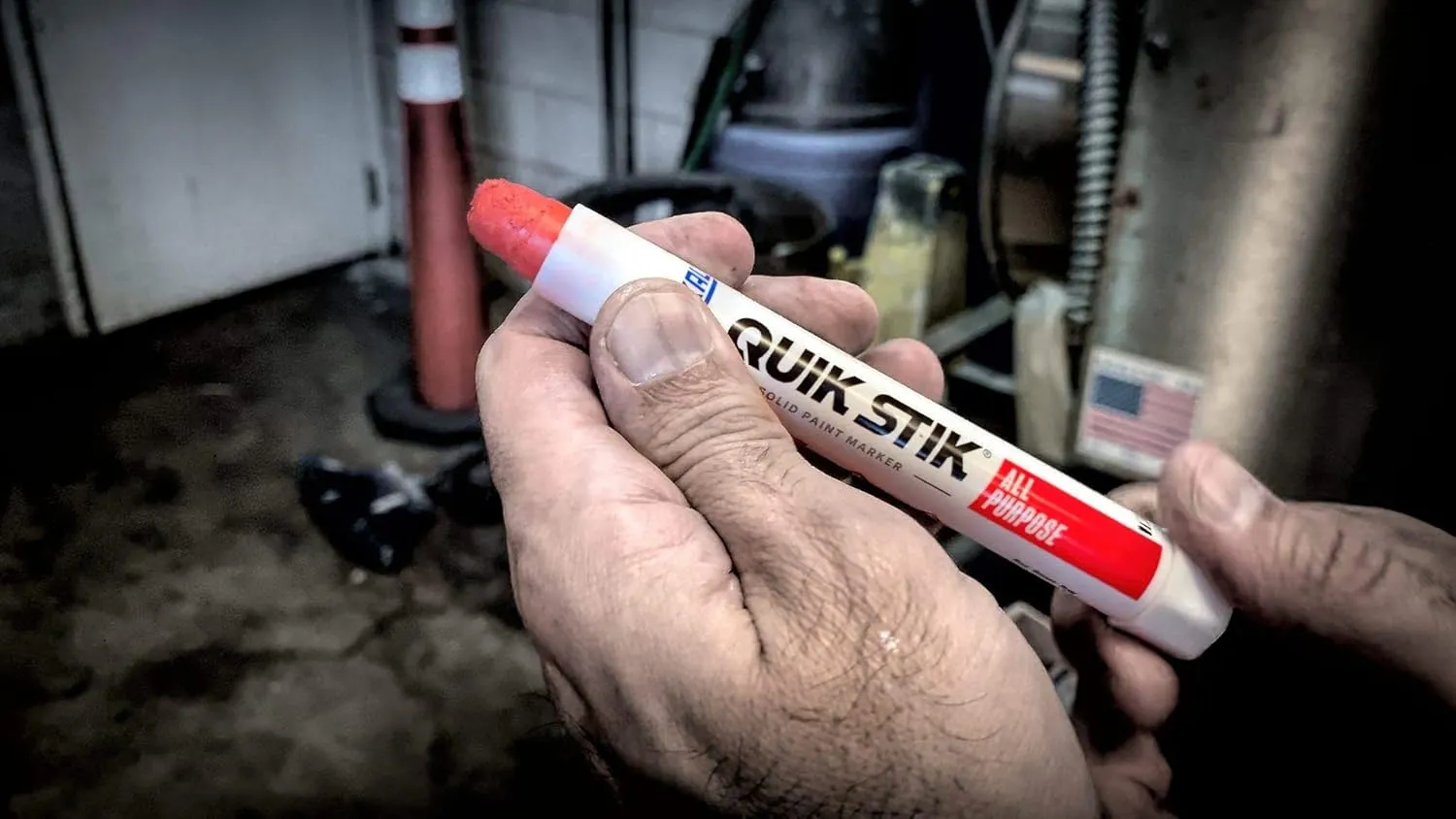Markal 61049 Quik Stik Twist Long-Lasting Solid Paint Marker, Red (Pack of 12)