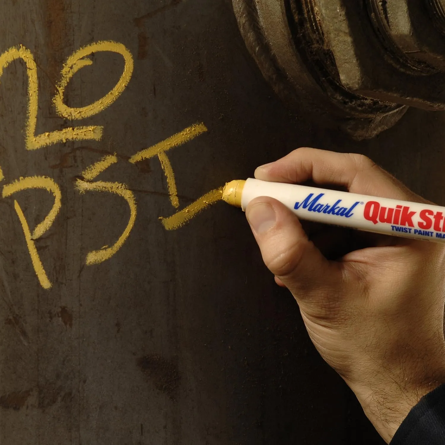 Markal 61049 Quik Stik Twist Long-Lasting Solid Paint Marker, Red (Pack of 12)