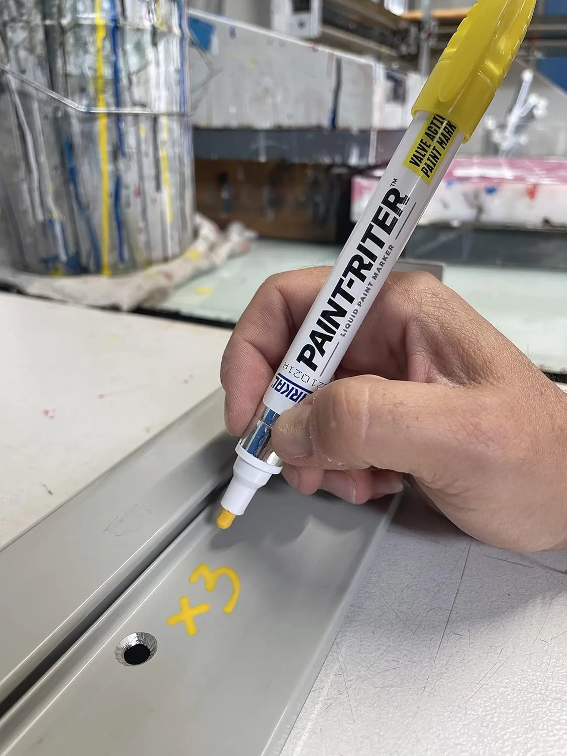 Markal 96822 - Paint-Riter Valve Action Fast-Drying Liquid Paint Marker Provides Long-Lasting, Wear- and Weather-Resistant Marks, With 1/8in Bullet Tip, Red Color (12 Markers), Made in USA