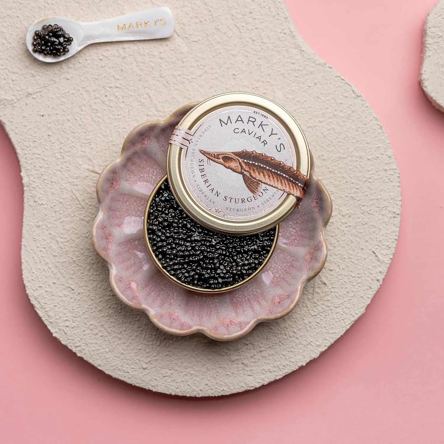 MARKY'S Siberian Sturgeon Royal Caviar - 1 oz / 28 g - Premium Sturgeon Malossol Black Roe - GUARANTEED OVERNIGHT