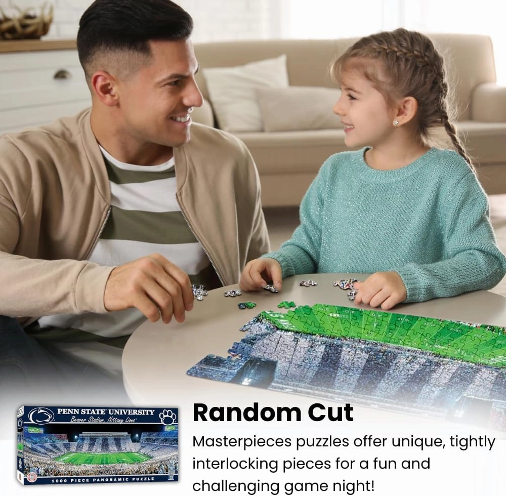MasterPieces - 1000 Piece Jigsaw Puzzle, NCAA Alabama Crimson Tide, Panoramic Football Stadium View, Fun for Adults and Family, 13" x39