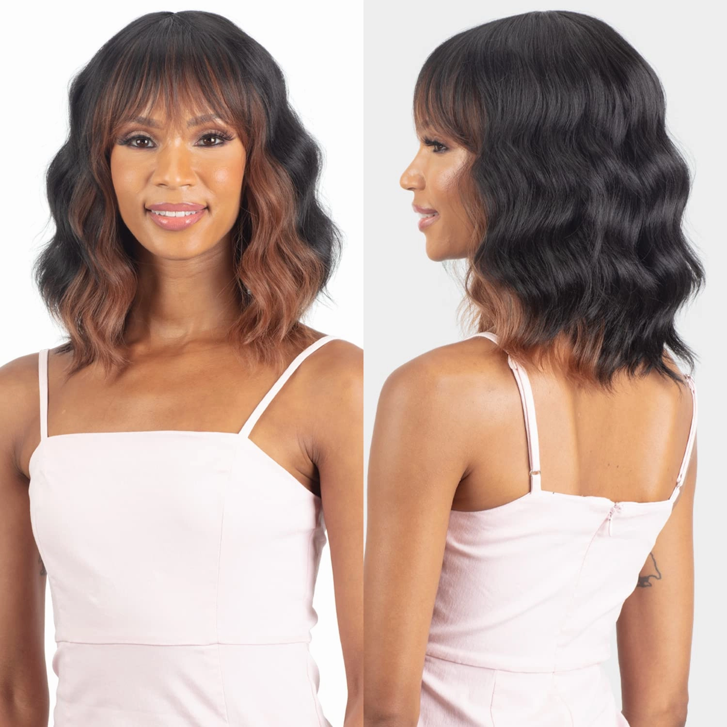 Mayde Beauty Human Hair Blend Wig Mocha Delight (4)
