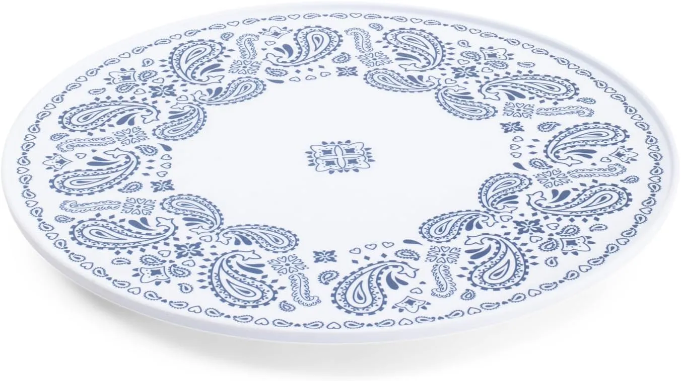 Melamine Lazy Susan (Blue Paisley, Lazy Susan - 15.5" Diameter)