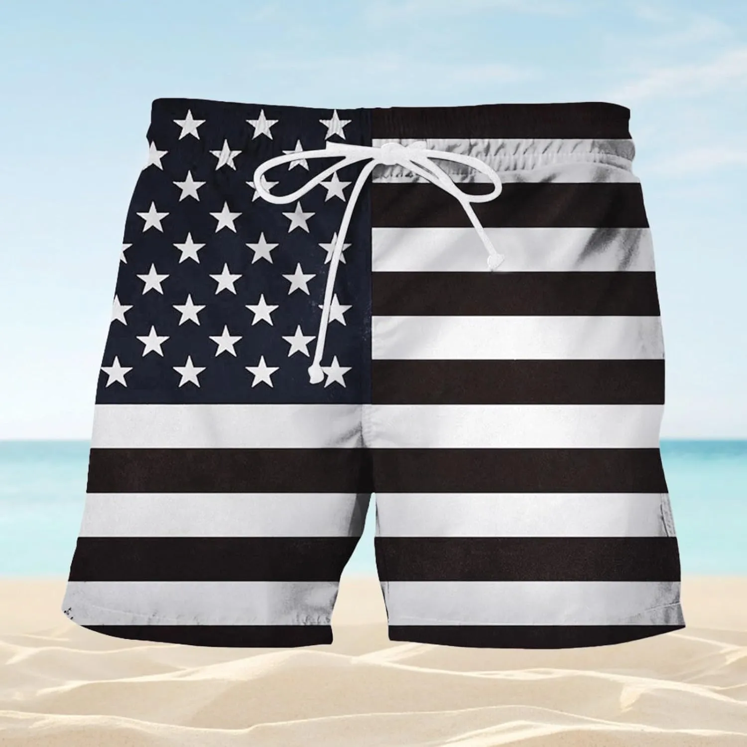 Men Casual Summer Shorts Short Loose Tether Pocket Board Casual Pant Short Beach Fashion Khaki Summer Shorts for Men